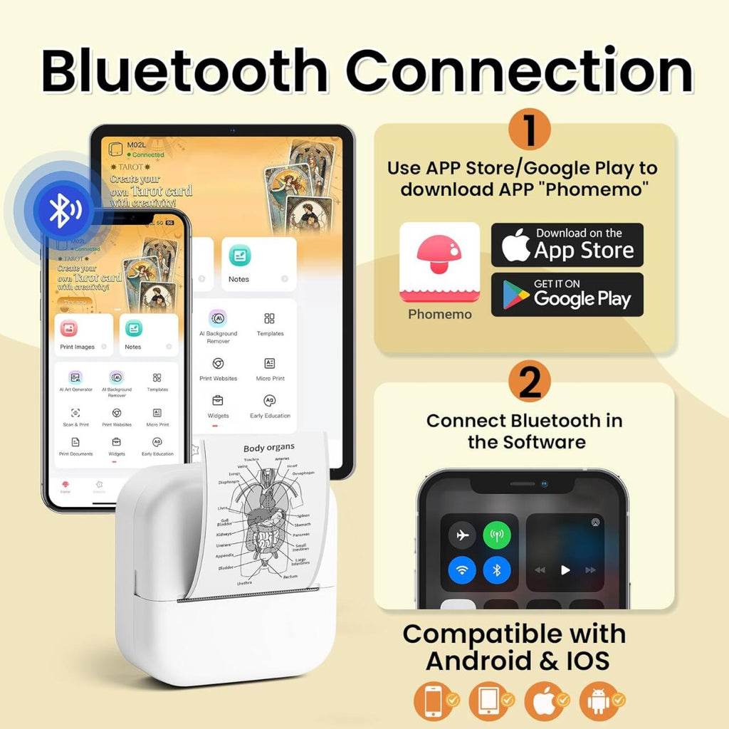 M2 Mini Impresora Térmica Portátil Bluetooth & WiFi – Imprime Donde Quieras 🖨️📱