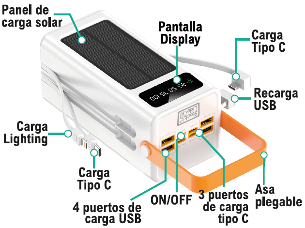 Powerbank con carga solar