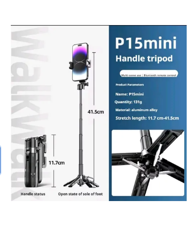 MINI TRÍPODE PARA CELULAR P15 MINI – Estabilidad Portátil para Crear Contenido en Cualquier Lugar