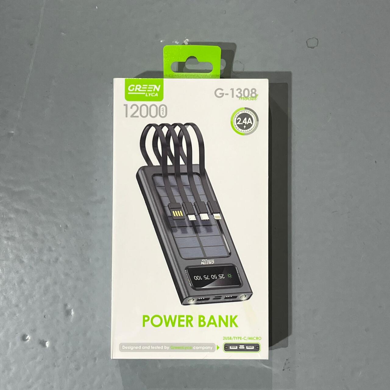 Cargador Solar Portátil 12000mAh con Múltiples Conectores (Lightning, Micro USB, USB y Tipo-C)